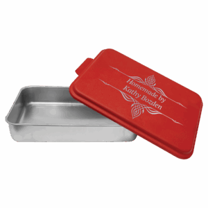 9" x 13" Aluminum Baking Pan with Red Lid