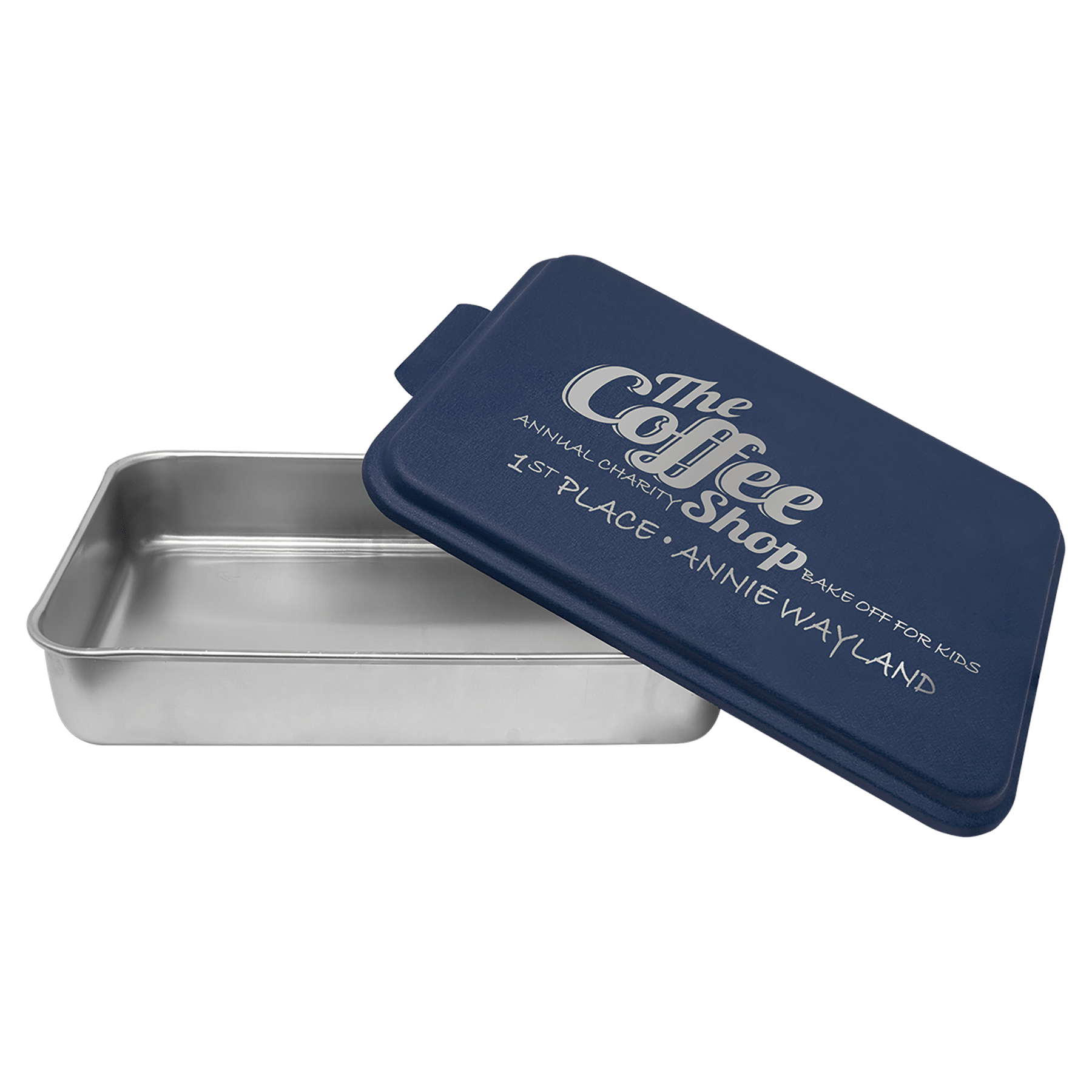 9" x 13" Aluminum Baking Pan with Navy Blue Lid