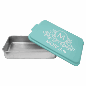 9" x 13" Aluminum Baking Pan with Teal Lid