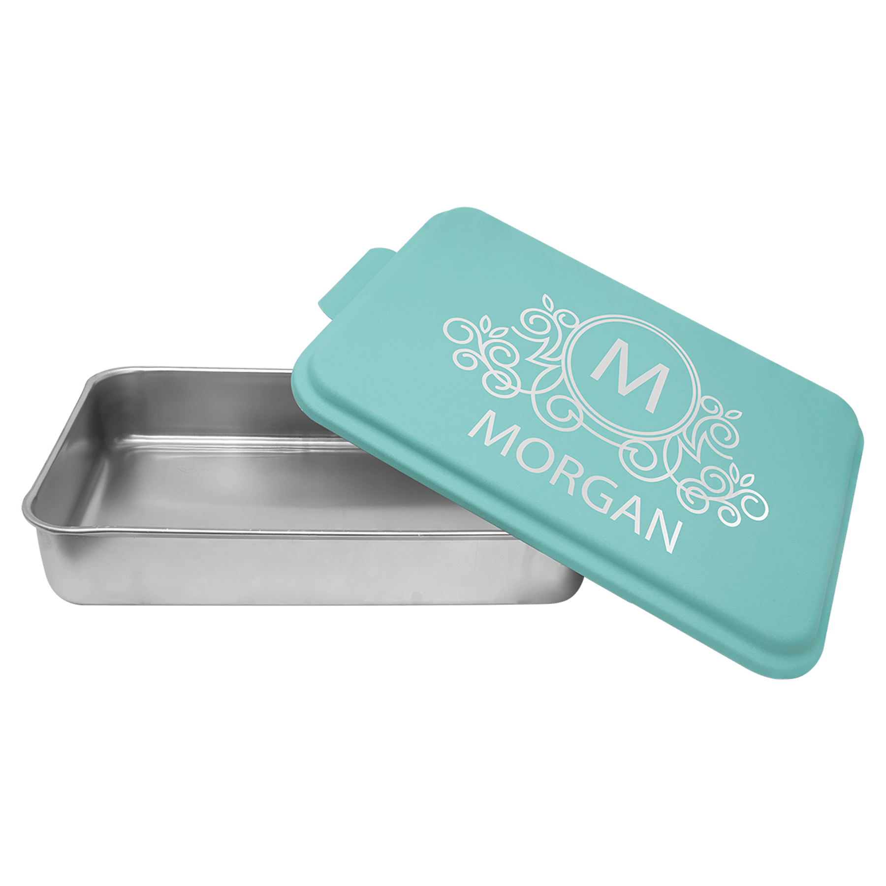 9" x 13" Aluminum Baking Pan with Teal Lid