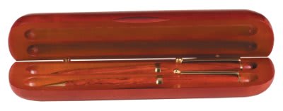 6¾" x 2⅛" Rosewood Two-Pen Gift Case