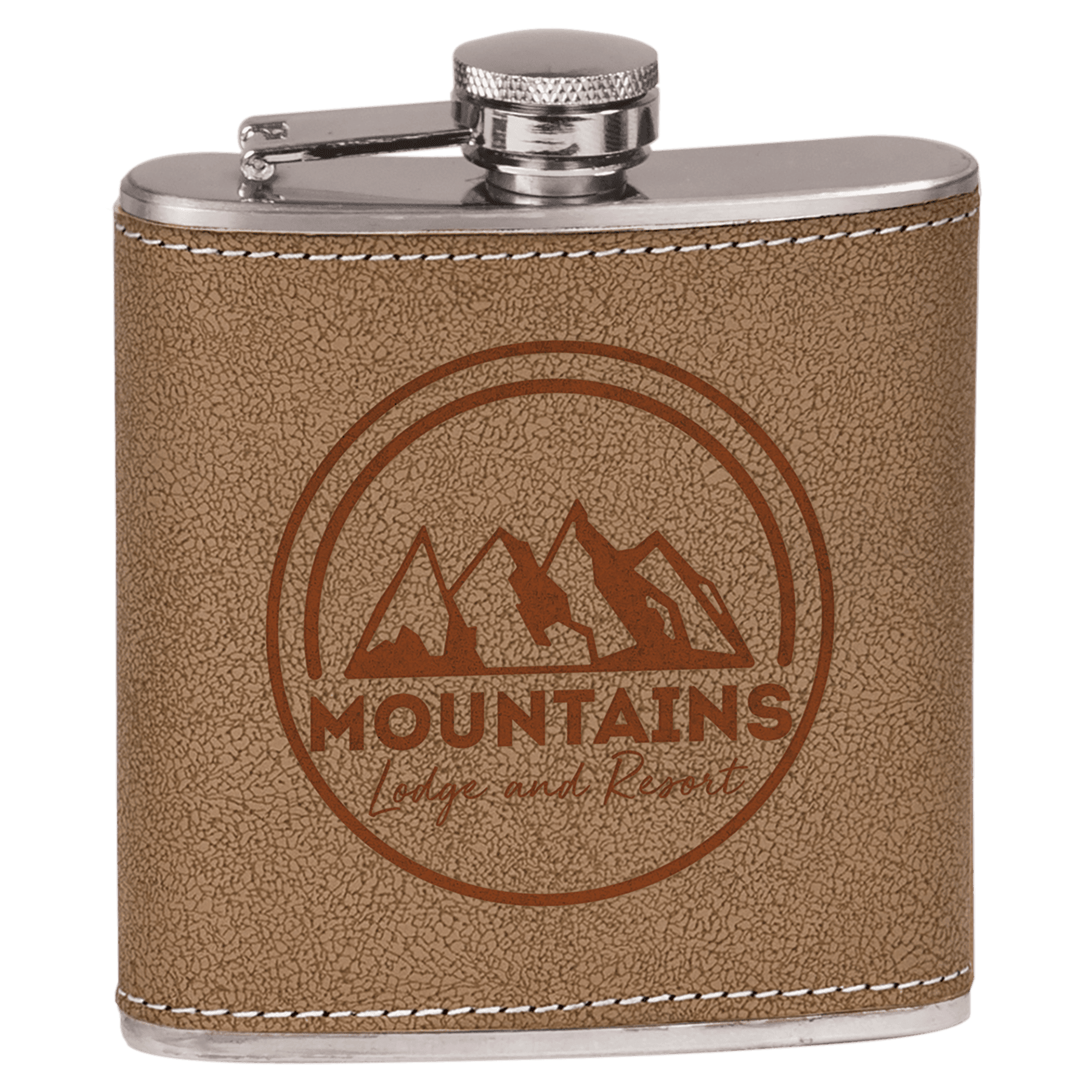 6 oz. Genuine Leather Flask