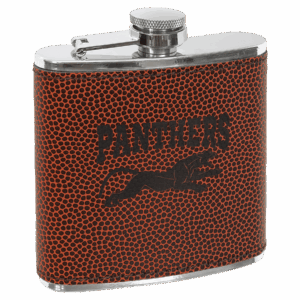 6 oz. Football Leatherette Flask