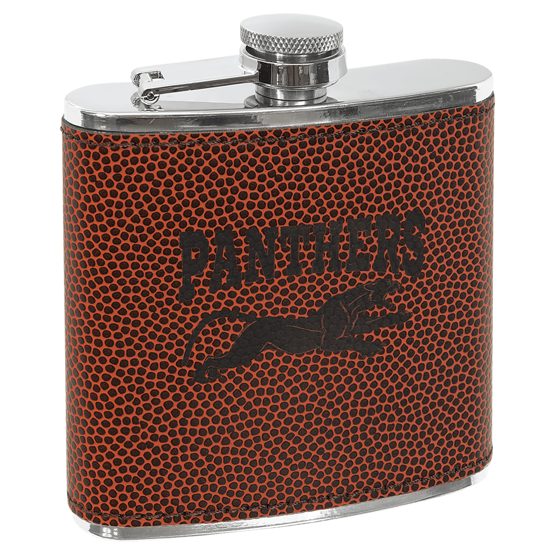 6 oz. Football Leatherette Flask
