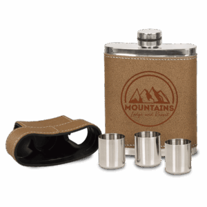 7 oz. Leatherette Flask with Lid