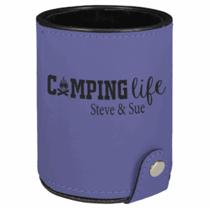 Purple/Black Leatherette Dice Cup with 5 Dice