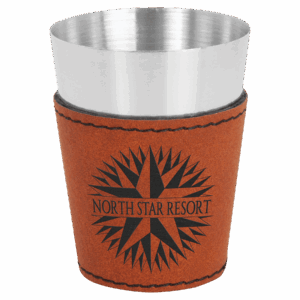 2 oz. Rawhide Leatherette Shot Glass