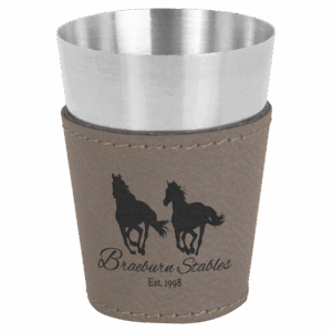 2 oz. Gray Leatherette Shot Glass
