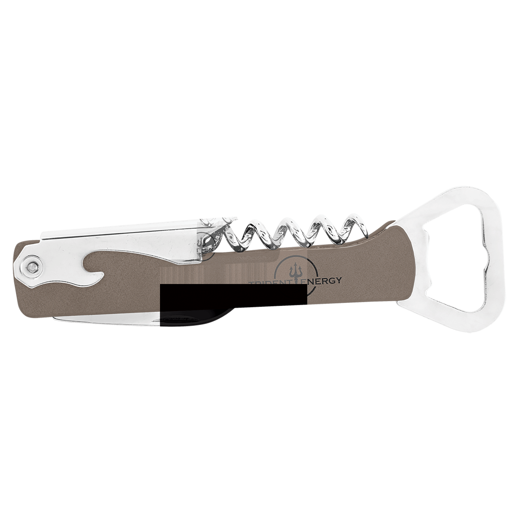 5¼" Gray Leatherette Bottle Opener