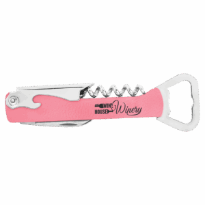5¼" Pink Leatherette Bottle Opener