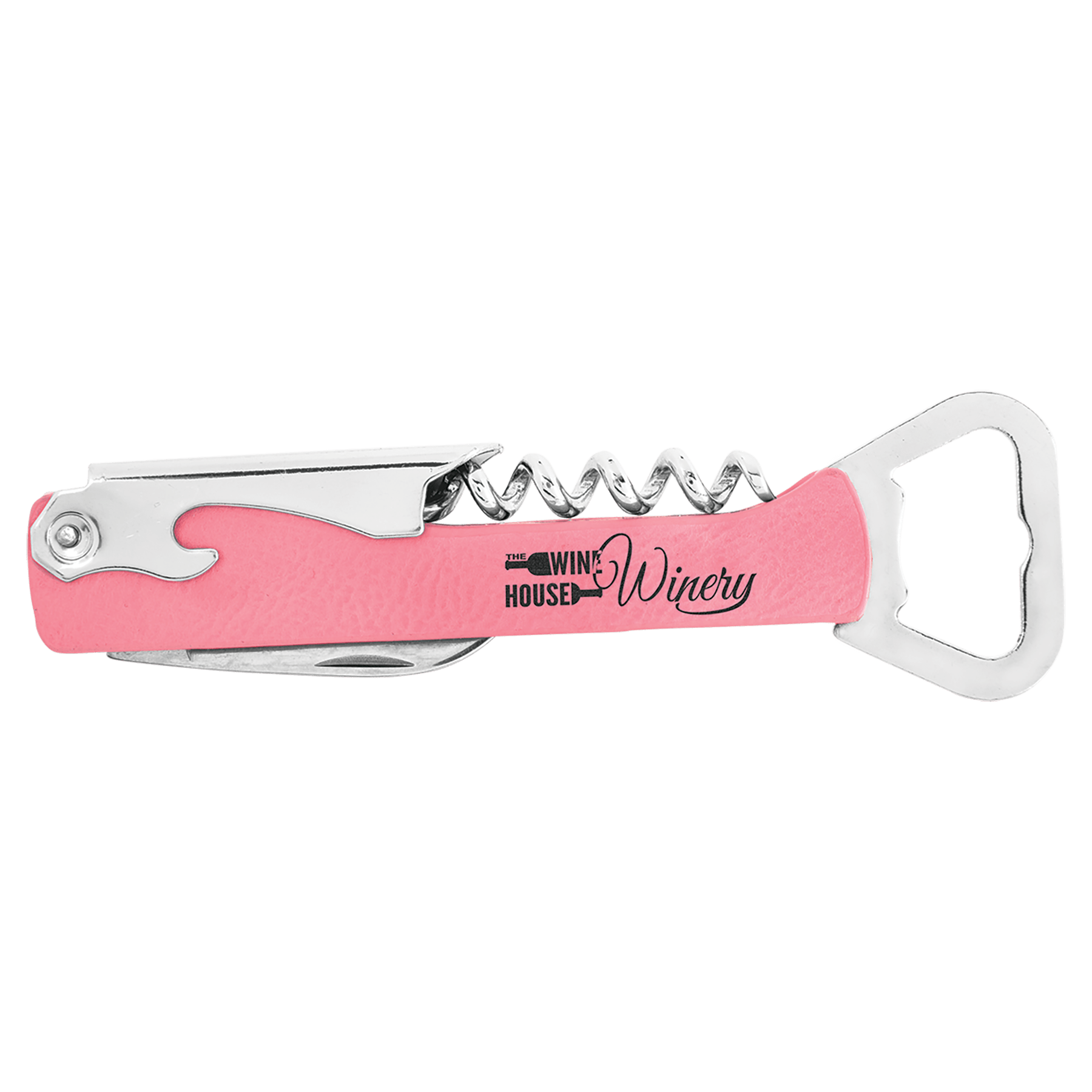 5¼" Pink Leatherette Bottle Opener