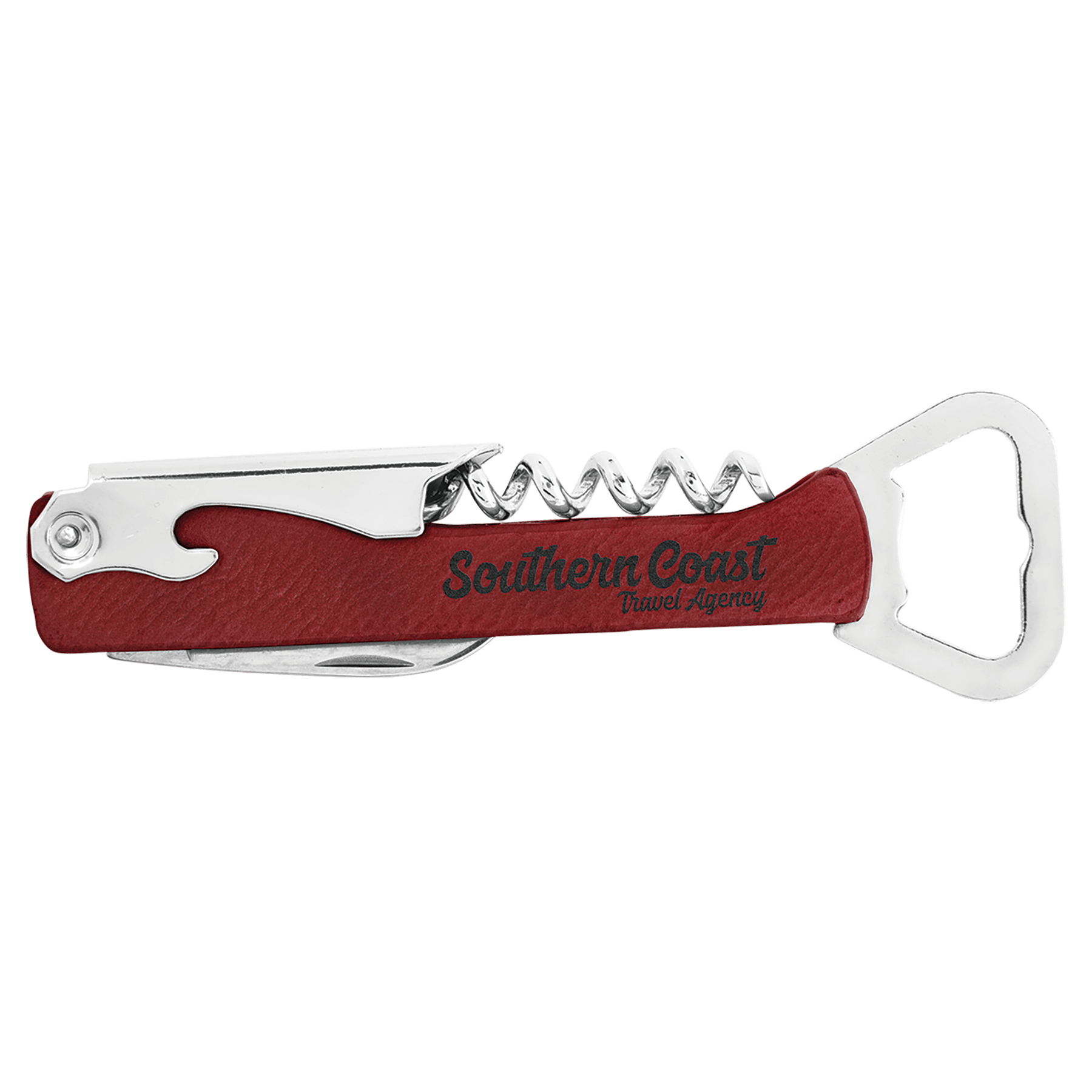 5¼" Rose Leatherette Bottle Opener