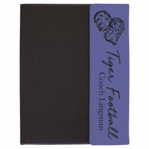 9½" x 12" Purple/Black Leatherette Portfolio with Notepad