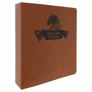 10½" x 11½" Rawhide Leatherette 3-Ring Binder with 2" Slant D Rings