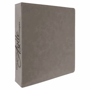 10½" x 11½" Gray Leatherette 3-Ring Binder with 2" Slant D Rings