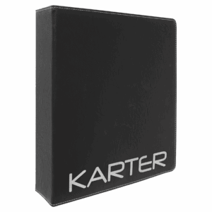 10½" x 11½" Black/Silver Leatherette 3-Ring Binder with 2" Slant D Rings