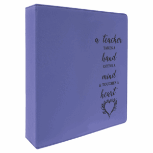 11" x 11½" Purple/Black Leatherette 3-Ring Binder with 2" Rings
