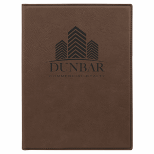 7" x 9" Dark Brown Leatherette Portfolio