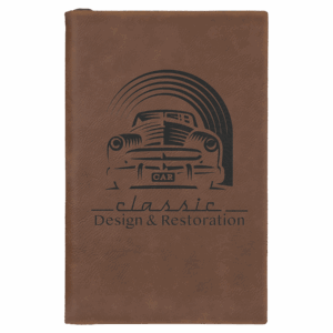 5¼" x 8¼" Dark Brown Leatherette Sketch Book with Unlined Pages