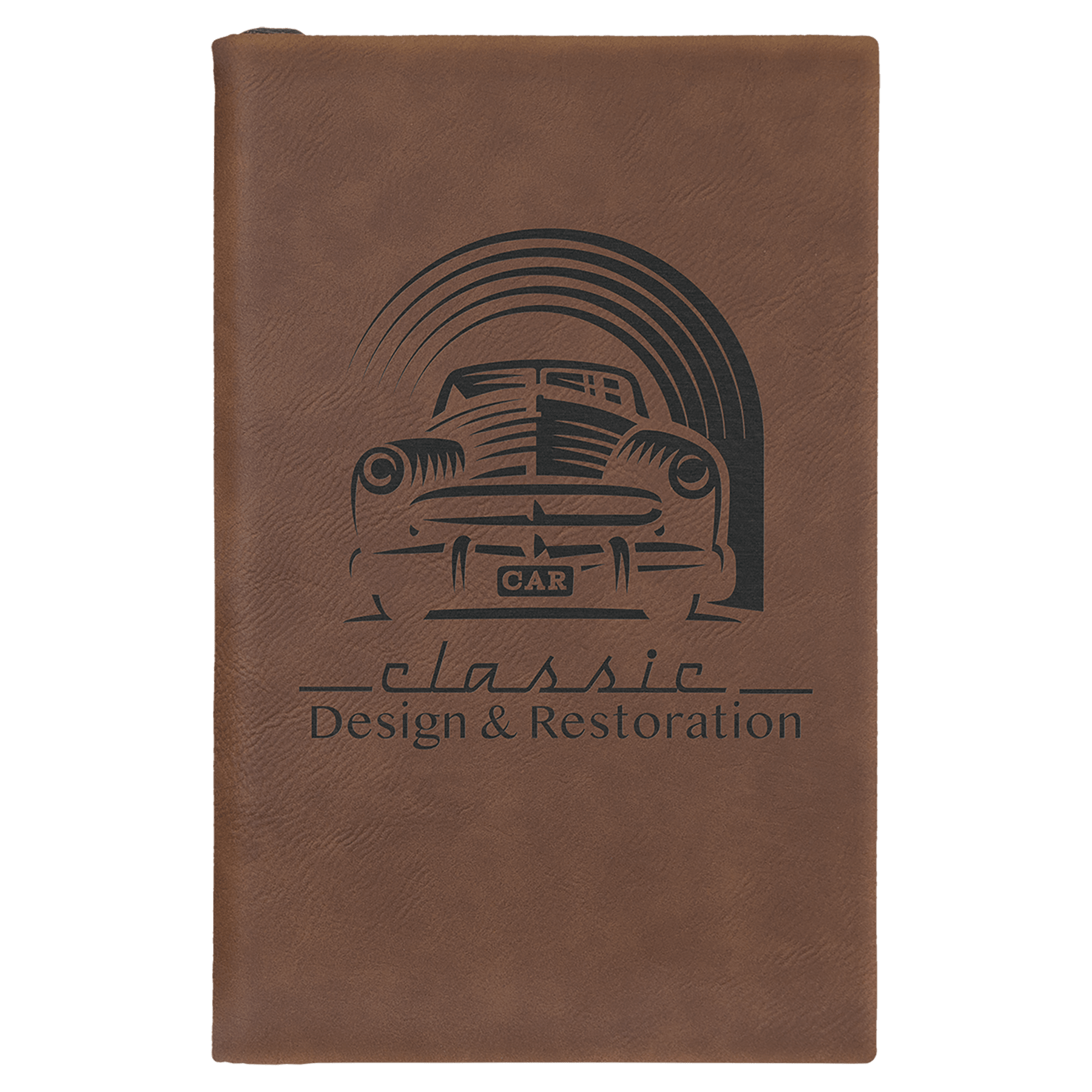 5¼" x 8¼" Dark Brown Leatherette Sketch Book with Unlined Pages