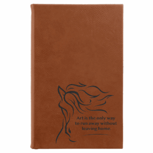 5¼" x 8¼" Rawhide Leatherette Sketch Book with Unlined Pages