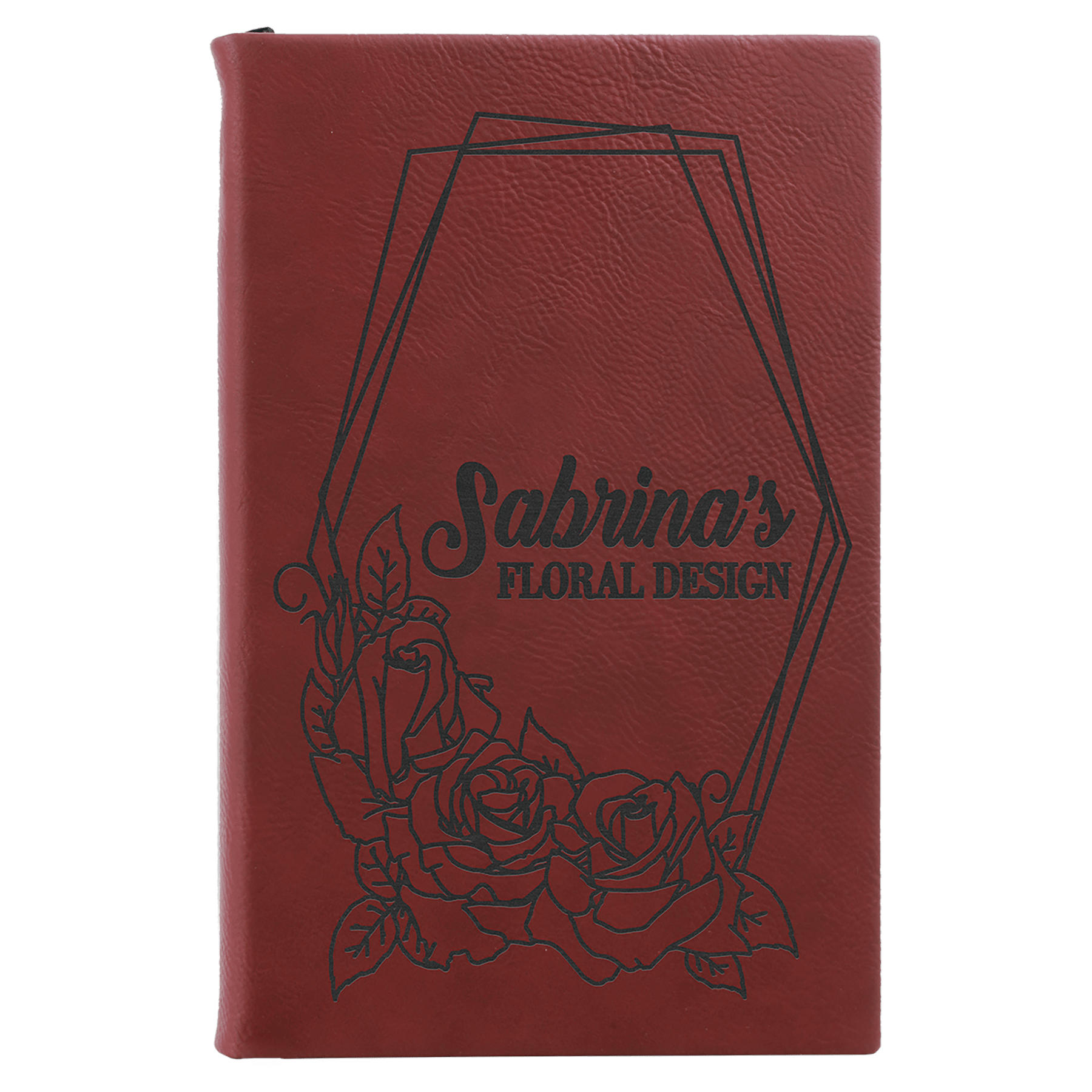 5¼" x 8¼" Rose Leatherette Sketch Book with Unlined Pages