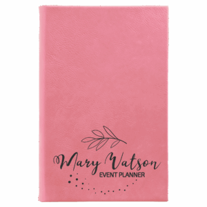 5¼" x 8¼" Pink Leatherette Sketch Book with Unlined Pages