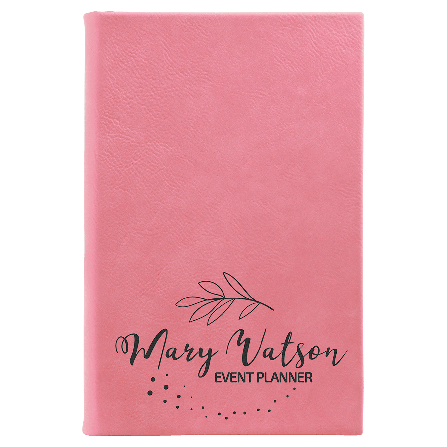 5¼" x 8¼" Pink Leatherette Sketch Book with Unlined Pages