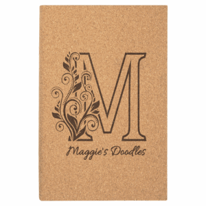 5¼" x 8¼" Cork Leatherette Sketch Book with Unlined Pages