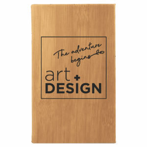5¼" x 8¼" Bamboo Leatherette Sketch Book with Unlined Pages