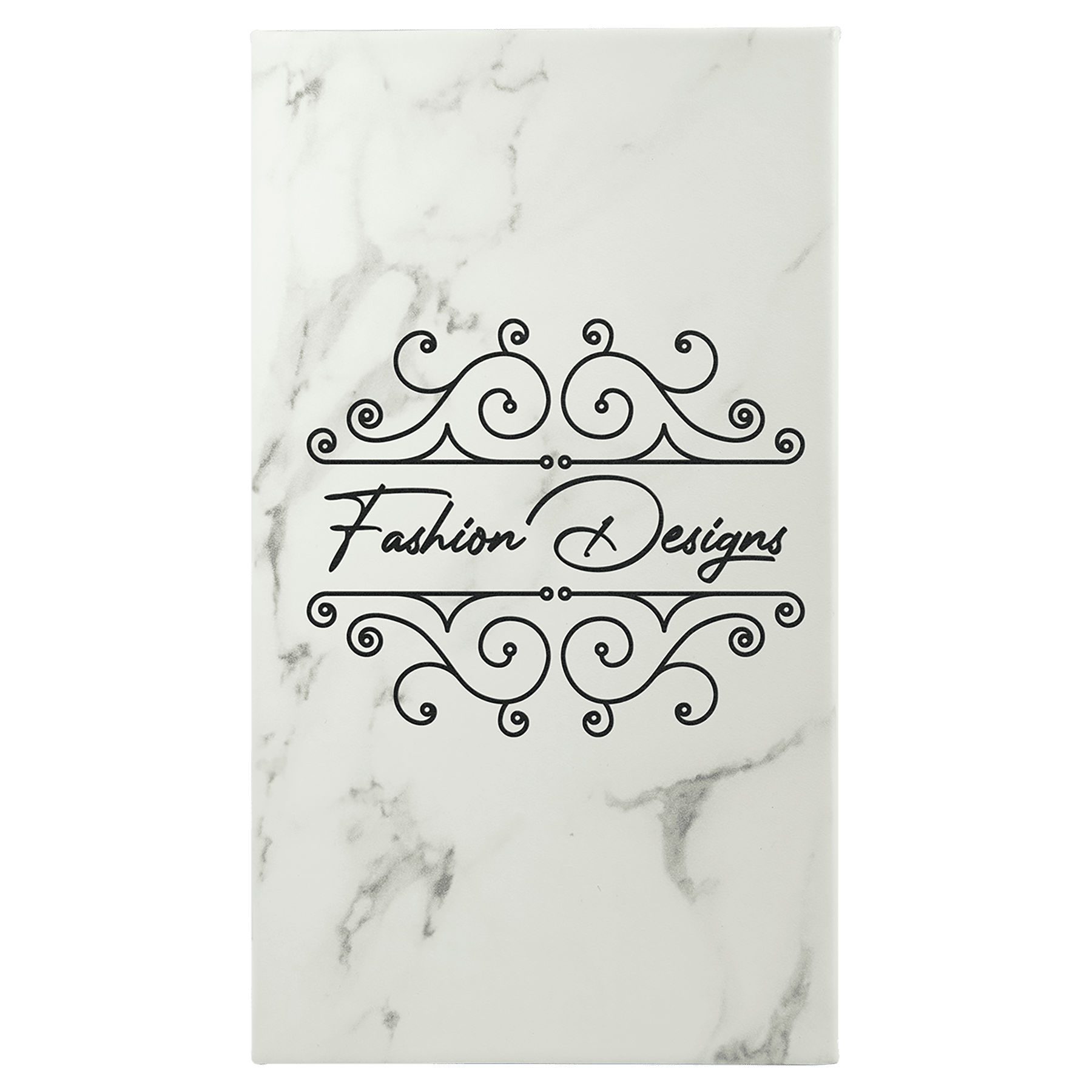 5¼" x 8¼" White Marble Leatherette Sketch Book with Unlined Pages