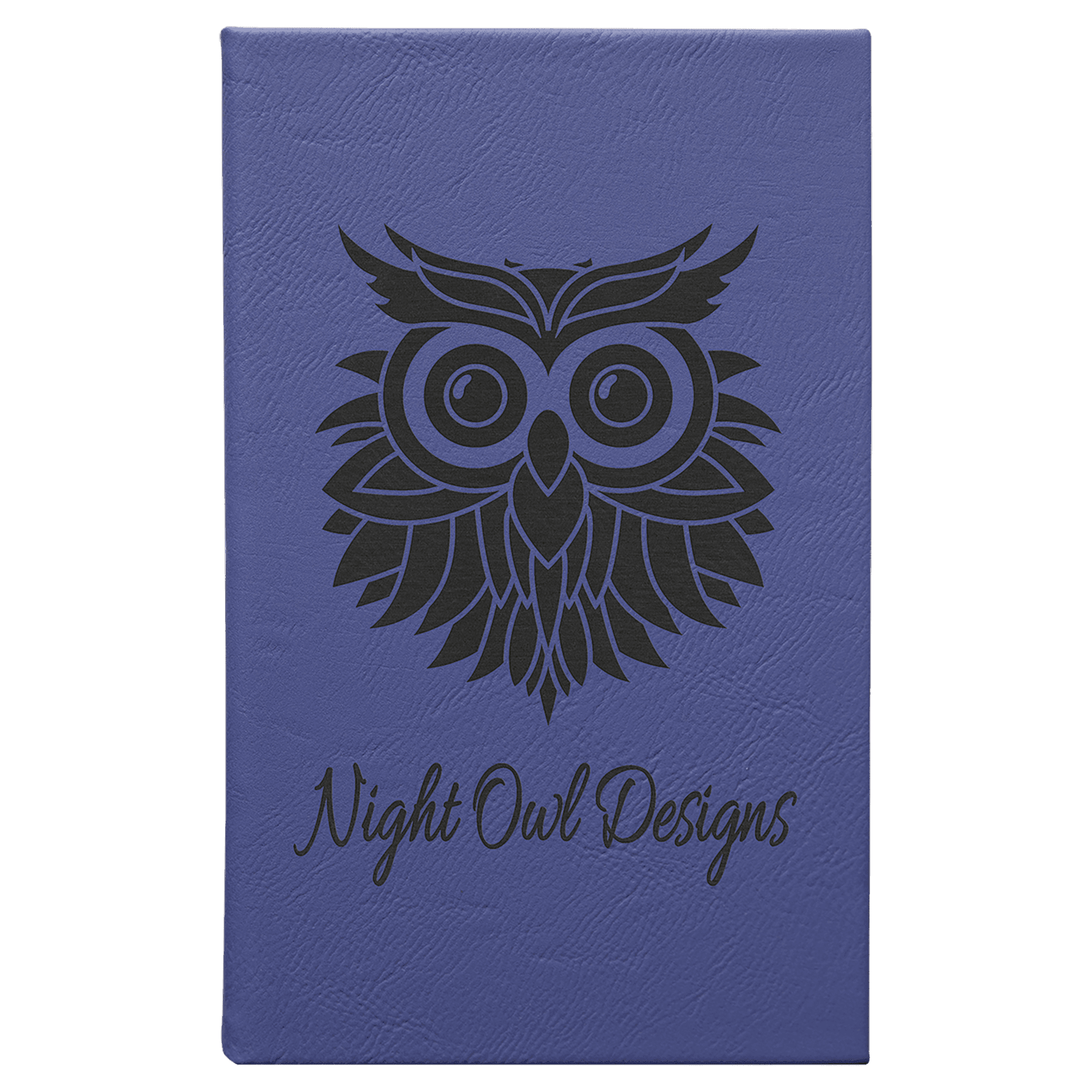 5¼" x 8¼" Purple/Black Leatherette Sketch Book with Unlined Pages