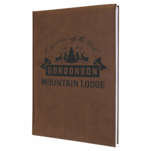 7" x 9¾" Dark Brown Leatherette Journal with Lined Pages