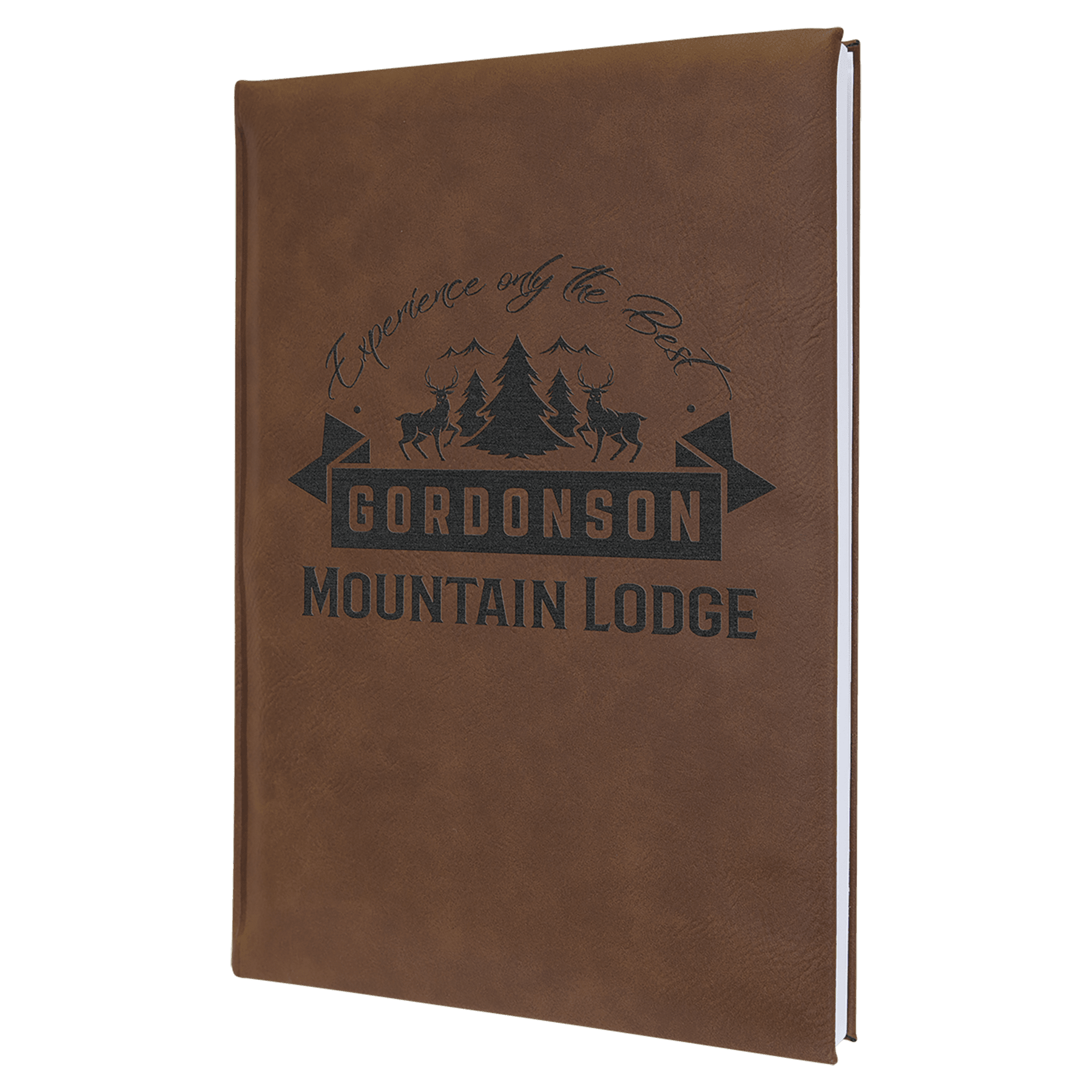 7" x 9¾" Dark Brown Leatherette Journal with Lined Pages