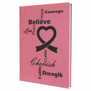 7" x 9¾" Pink Leatherette Journal with Lined Pages