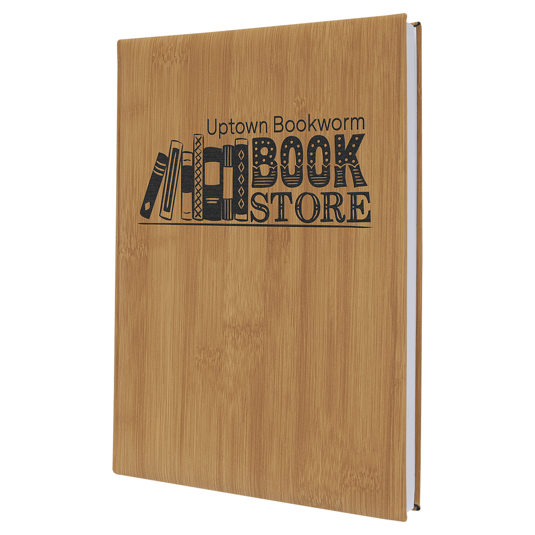 7" x 9¾" Bamboo Leatherette Journal with Lined Pages