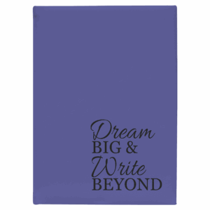 7" x 9¾" Purple/Black Leatherette Journal with Lined Pages