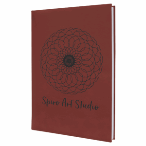 7" x 9¾" Rose Leatherette Sketch Book with Unlined Pages