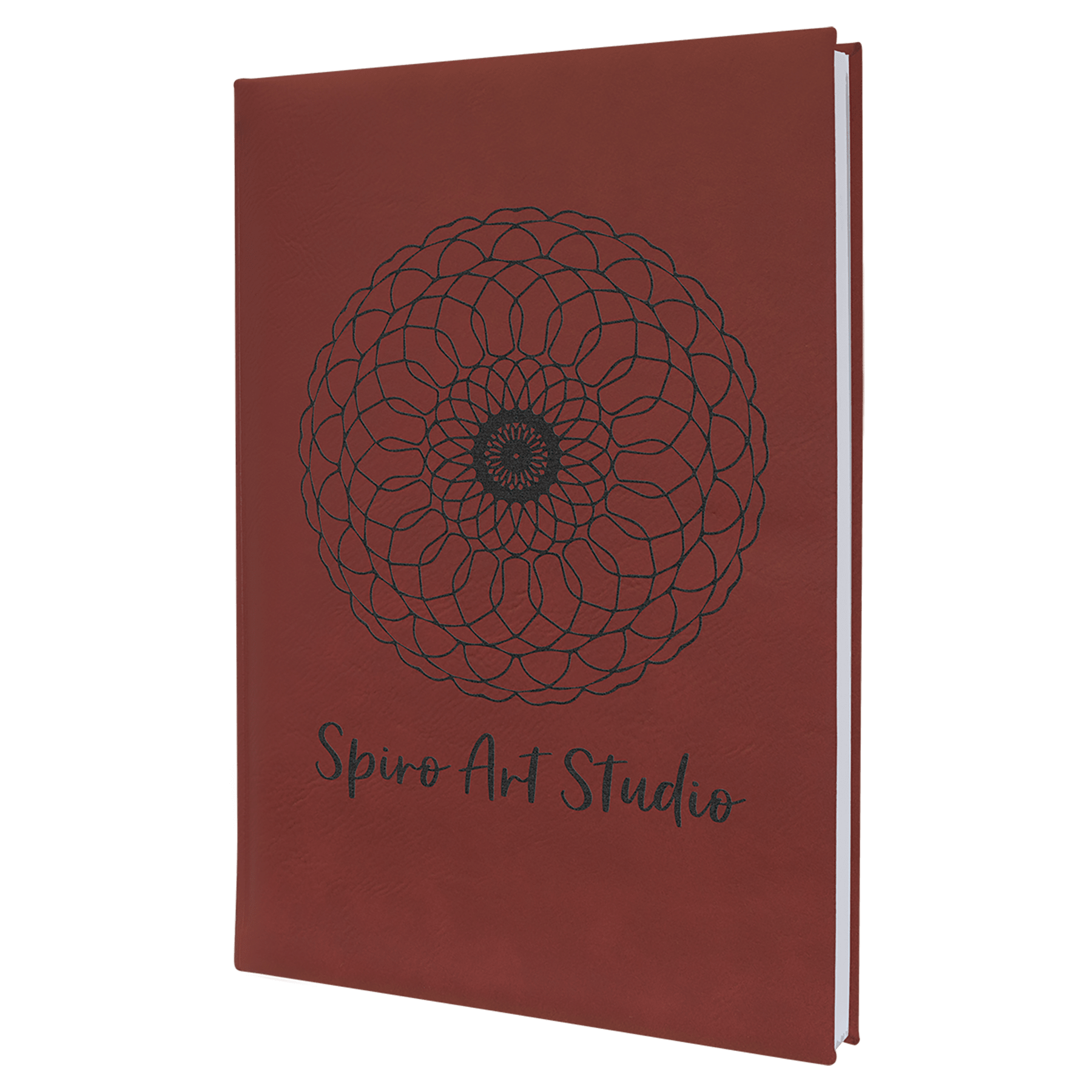 7" x 9¾" Rose Leatherette Sketch Book with Unlined Pages