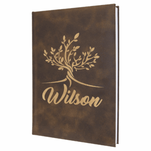 7" x 9¾" Rustic/Gold Leatherette Sketch Book with Unlined Pages