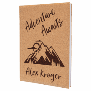 7" x 9¾" Cork Leatherette Sketch Book with Unlined Pages