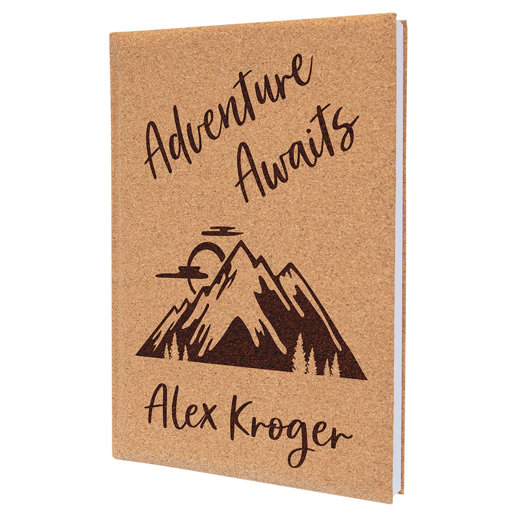 7" x 9¾" Cork Leatherette Sketch Book with Unlined Pages