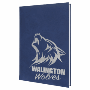 7" x 9¾" Blue/Silver Leatherette Sketch Book with Unlined Pages