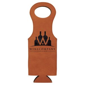 Rawhide Engravable Leatherette Wine Bag