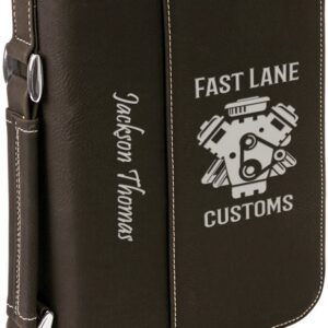 6¾" x 9¼" Black/Silver Leatherette Bible & Book Cover