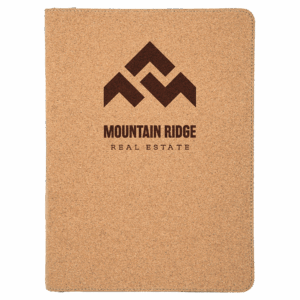 9½" x 12" Cork Leatherette Zippered Portfolio