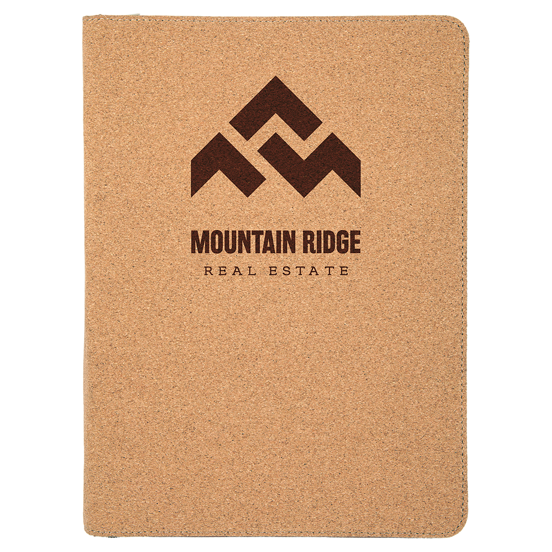 9½" x 12" Cork Leatherette Zippered Portfolio