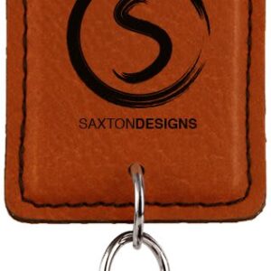 2¾" x 1½" Rawhide Leatherette Bottle Opener Keychain