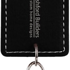2¾" x 1½" Black/Silver Leatherette Bottle Opener Keychain