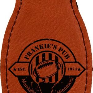 4⅝" Rawhide Leatherette Bottle Opener with Magnet